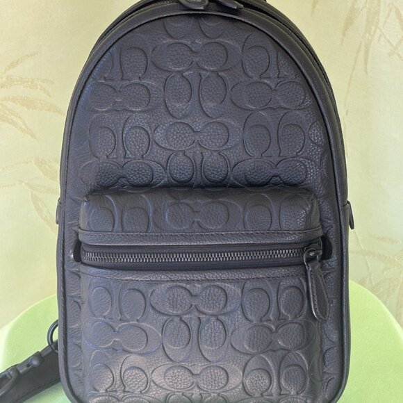 COACH CHARTER PACK IN SIGNATURE LEATHER:NWT BLACK CP116 Retail:$450 - Picture 2 of 15
